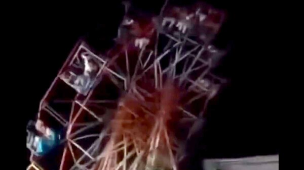 Video capta colapso de rueda de la "fortuna" que dejó más de 30 heridos