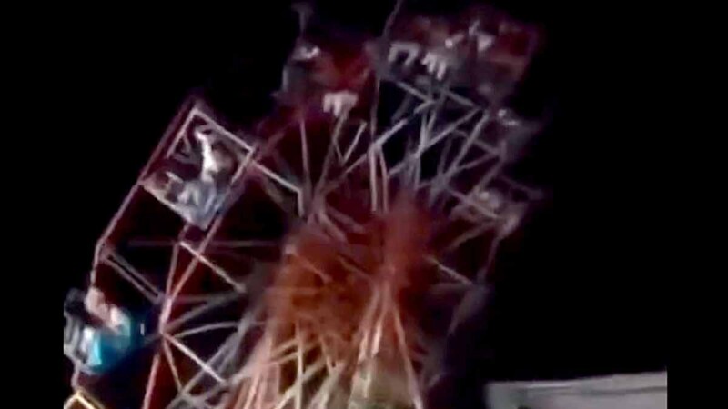 Video capta colapso de rueda de la "fortuna" que dejó más de 30 heridos
