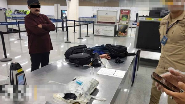 Detienen en el AICM a pasajero con más de 3 kilos de cocaína