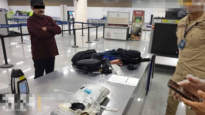 Detienen en el AICM a pasajero con más de 3 kilos de cocaína