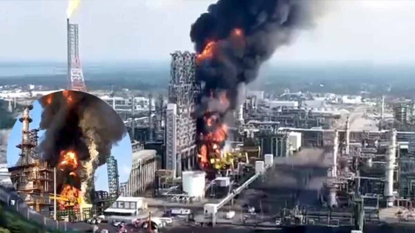 Incendio en la refinería Olmeca de Dos Bocas moviliza a cuerpos de emergencia en Tabasco