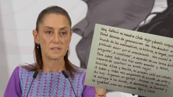 Lamenta Claudia Sheinbaum deceso de su maestra "Chela"