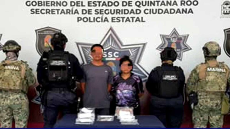 Cae pareja de presuntos narcomenudistas en Chetumal 
