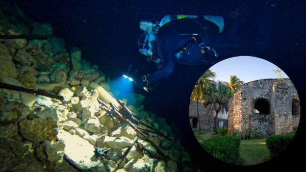 Recupera INAH 153 armas de fuego de la guerra de castas en cenote de Valladolid
