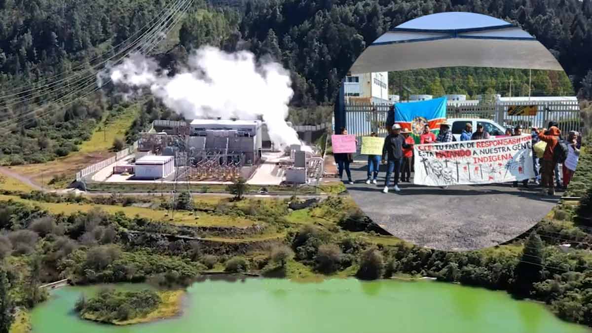 Pueblos indígenas toman la planta geotermoeléctrica "Los Azufres" y denuncian daños ambientales