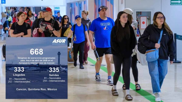 Aeropuerto de Cancún programa 668 vuelos durante jornada sabatina de Semana Santa