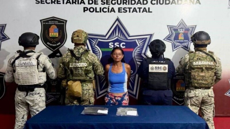 Detienen con droga a una mujer; investigan su vínculo con un cuerpo embolsado en la Supermanzana 227 de Cancún