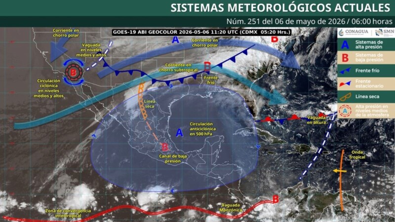Pronóstico del clima en Quintana Roo para hoy miércoles 6 de mayo 2026