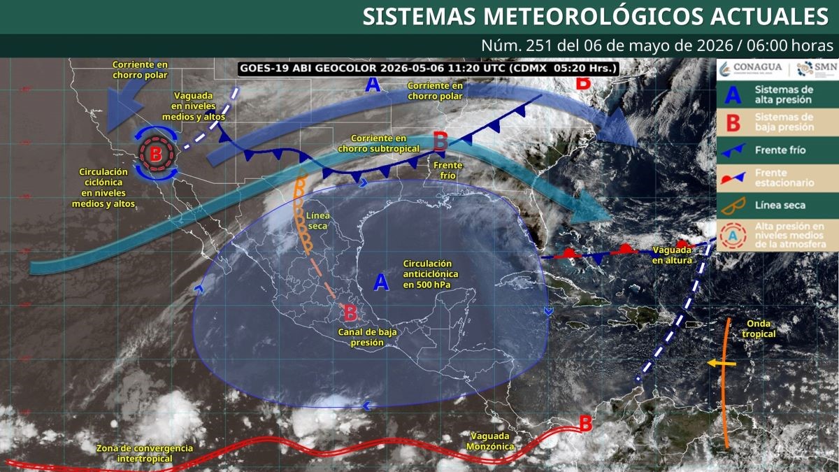 Pronóstico del clima en Quintana Roo para hoy miércoles 6 de mayo 2026