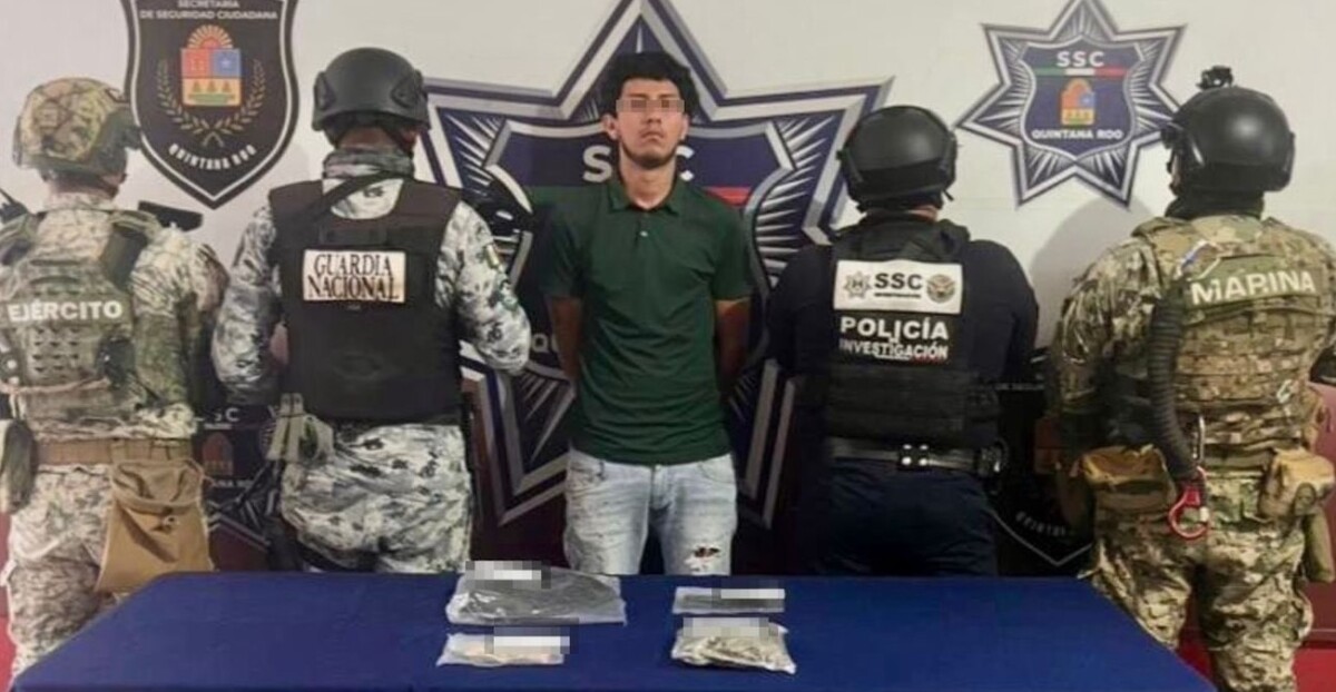 Detienen a narcomenudista en el fraccionamiento Prado Norte en Cancún