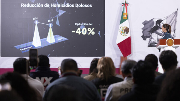 Disminuye 40% promedio diario de homicidio doloso