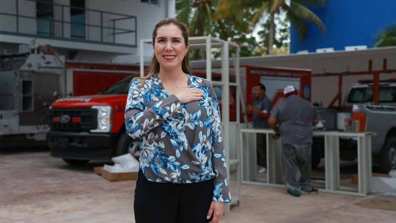 Atenea supervisa avances finales de la nueva Base de Protección Civil y Bomberos en Costa Mujeres
