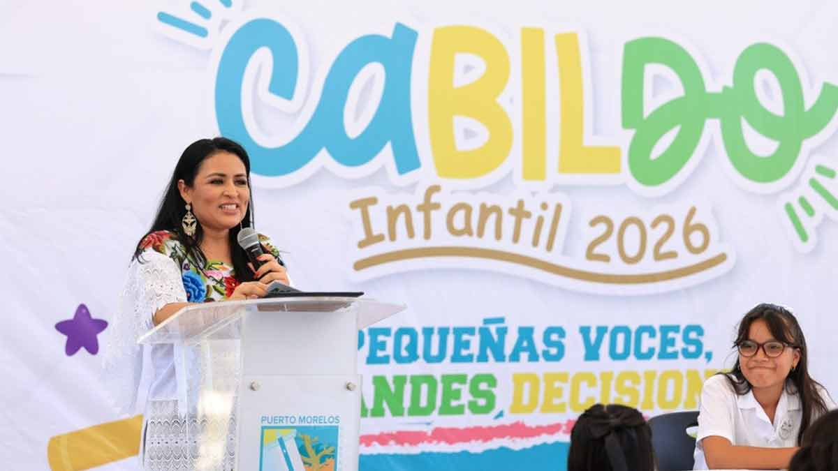 En Puerto Morelos fortalecemos la voz d la niñez al instalar el Cabildo Infantil 2026 "Pequeñas Voces, Grandes decisiones": Blanca Merari