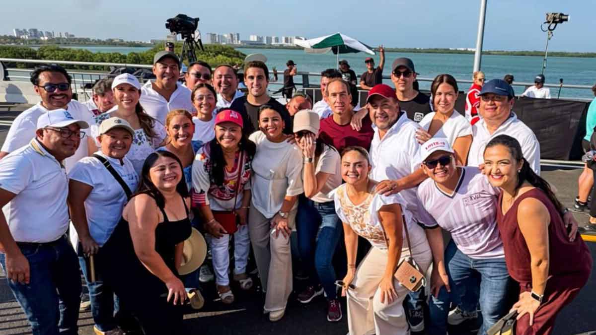 Atestigua Blanca Merari inauguración del puente vehicular Nichupté
