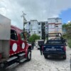Colapsa escalera de edificio en fraccionamiento Corales, Cancún