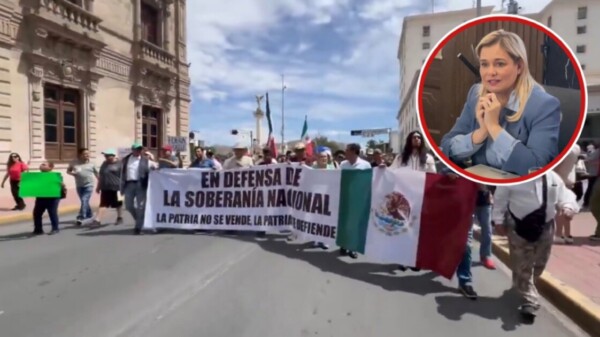 Marchan en Chihuahua, exigen la renuncia de Maru Campos