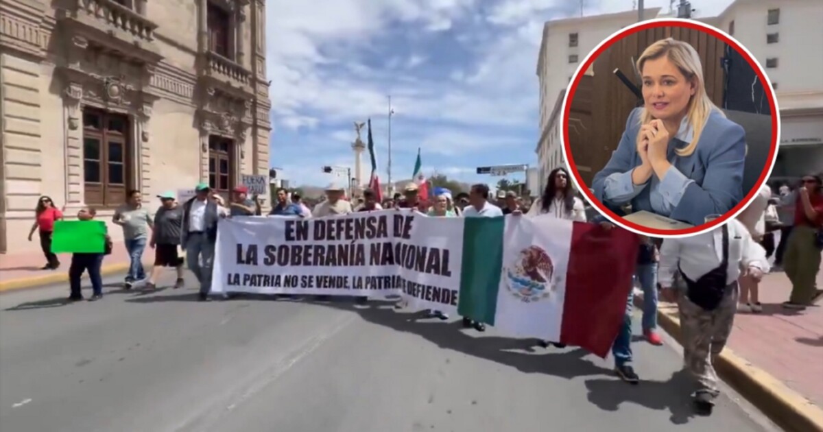 Marchan en Chihuahua, exigen la renuncia de Maru Campos