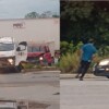 Chofer de combi en Cancún provoca accidente y huye