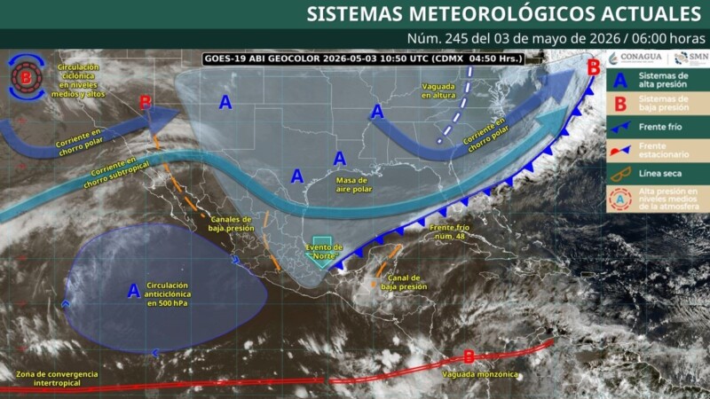 Pronóstico del clima en Quintana Roo para hoy domingo 3 de mayo 2026