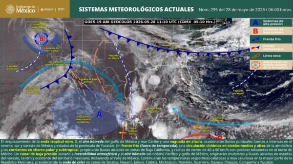 Pronóstico del clima en Quintana Roo para hoy jueves 28 de mayo 2026