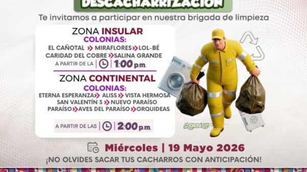 Gobierno de Isla Mujeres refuerza jornadas de descacharrización en colonias de la Isla y Zona Continental