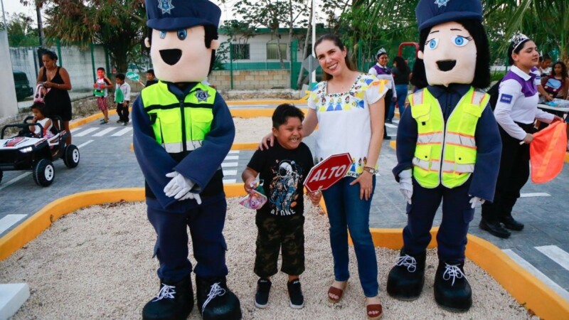 Atenea impulsa nuevo circuito vial infantil en el Parque Ejidatarios de Zona Continental