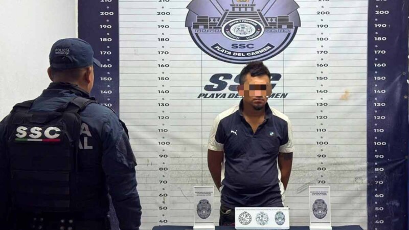 Detienen a hombre acusado de atacar con arma blanca en Playa del Carmen