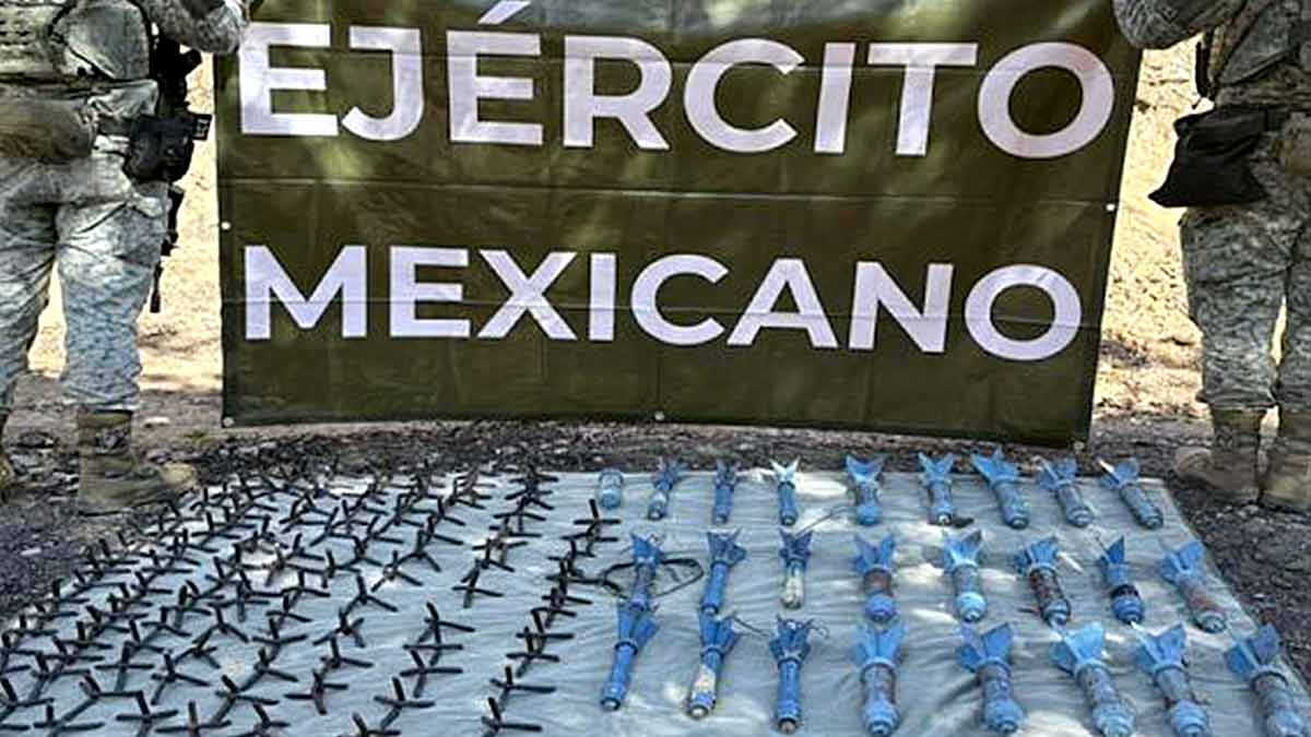 Ejército desmantela campamento con drones y arsenal explosivo en Sinaloa