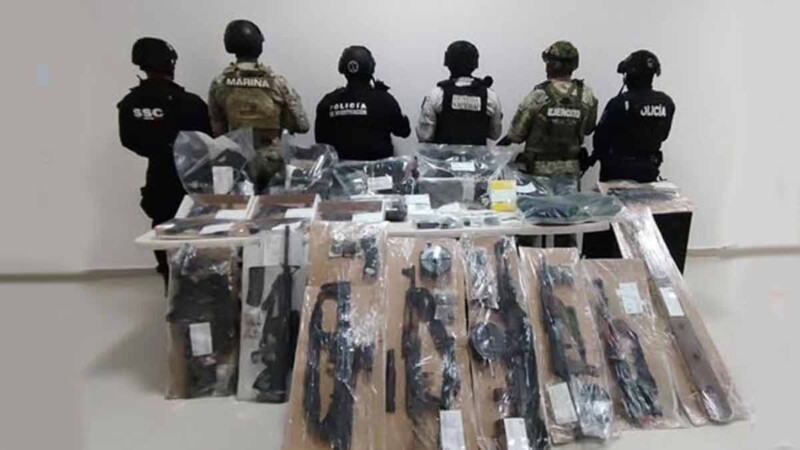 Autoridades aseguran arsenal y drogas durante cateo en Felipe Carrillo Puerto