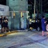 Sujeto choca contra reja de la guarnición militar en Cancún