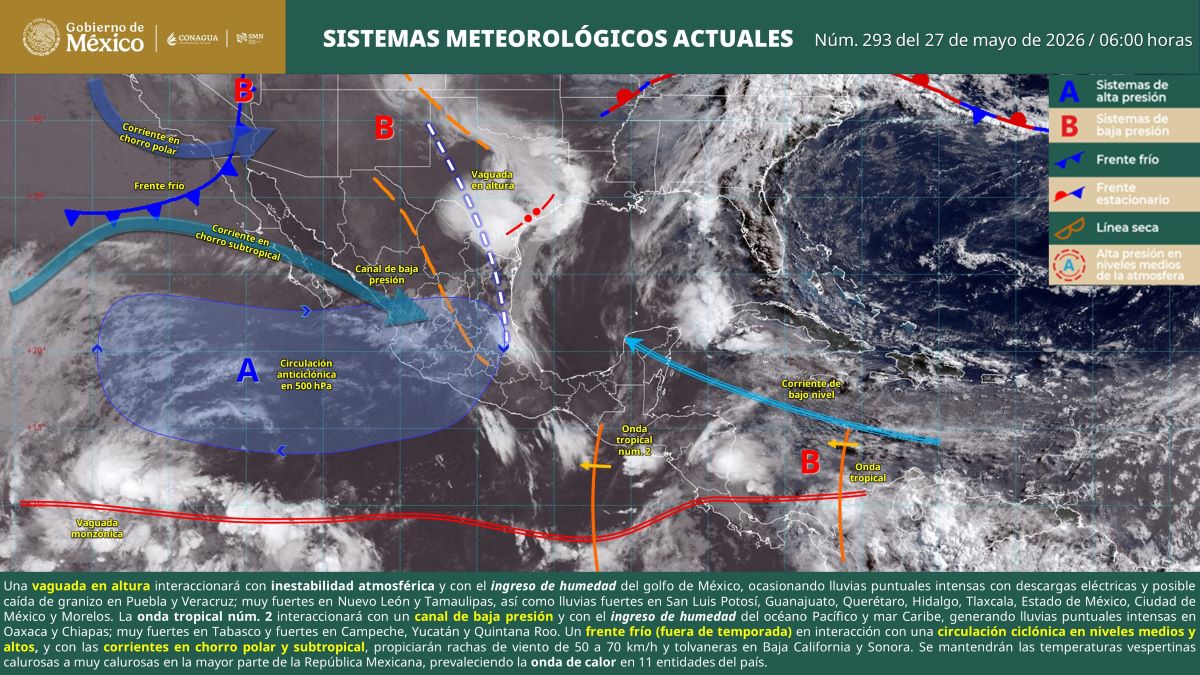 Pronóstico del clima en Quintana Roo para hoy miércoles 27 de mayo 2026