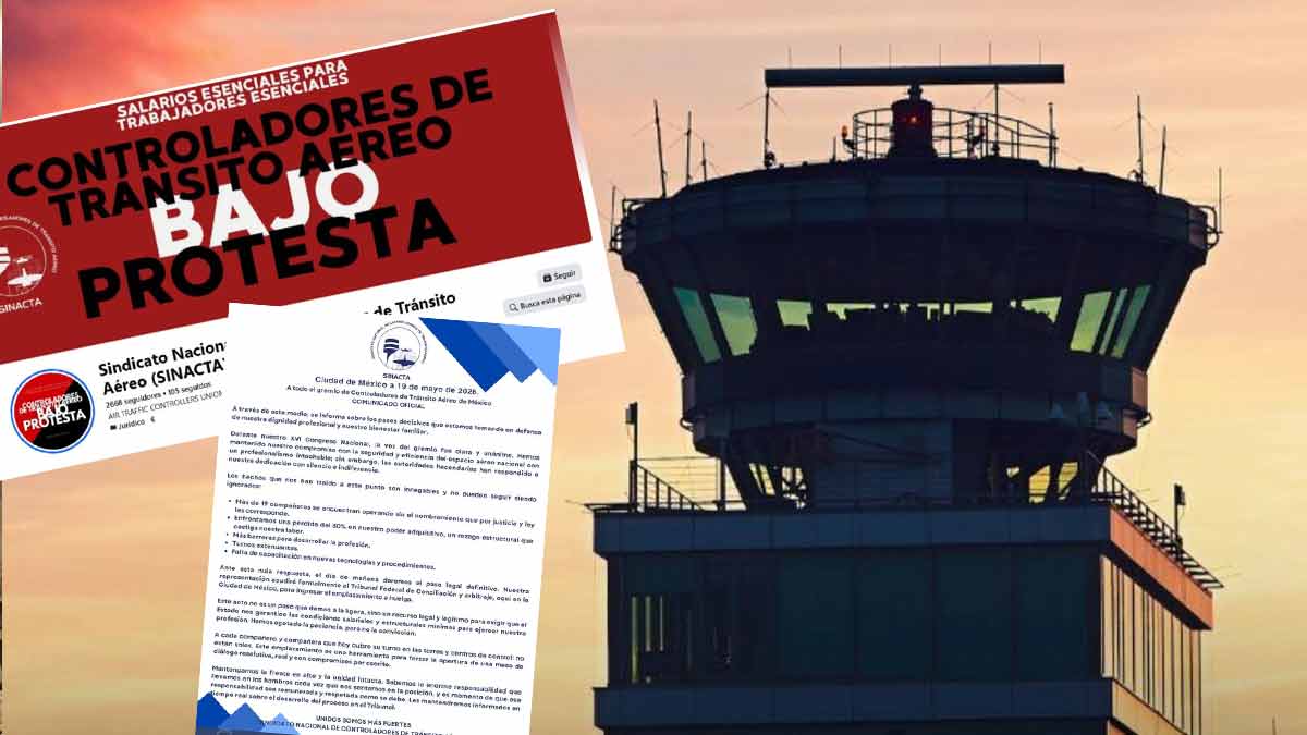 Controladores aéreos de México convocan a huelga a semanas del Mundial