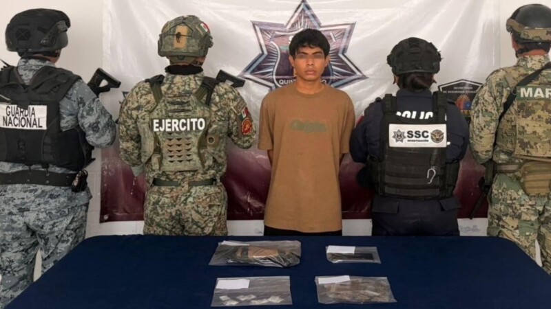 Capturan a presunto narcomenudista en la colonia El Encanto en Cozumel