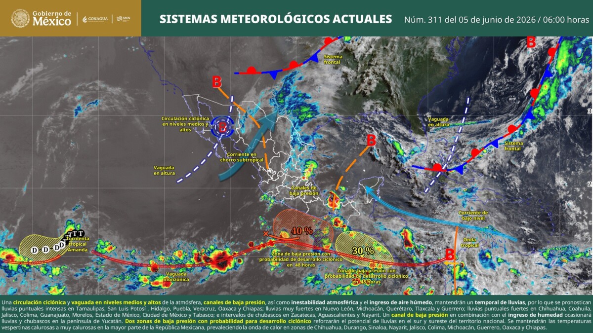 Pronóstico del clima en Quintana Roo para hoy viernes 5 de junio 2026
