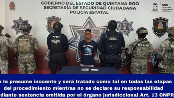 Detienen a hombre con presuntas dosis de marihuana y cocaína en Chetumal