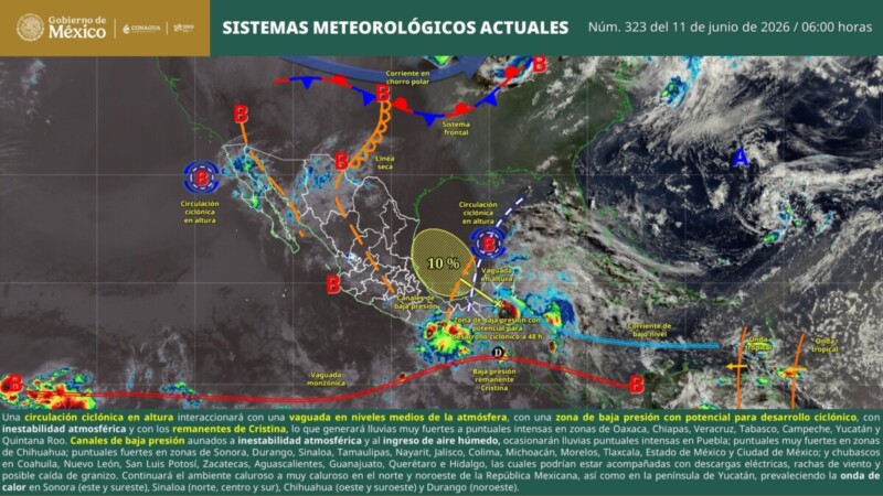 Pronóstico del clima en Quintana Roo para hoy jueves 11 de junio 2026