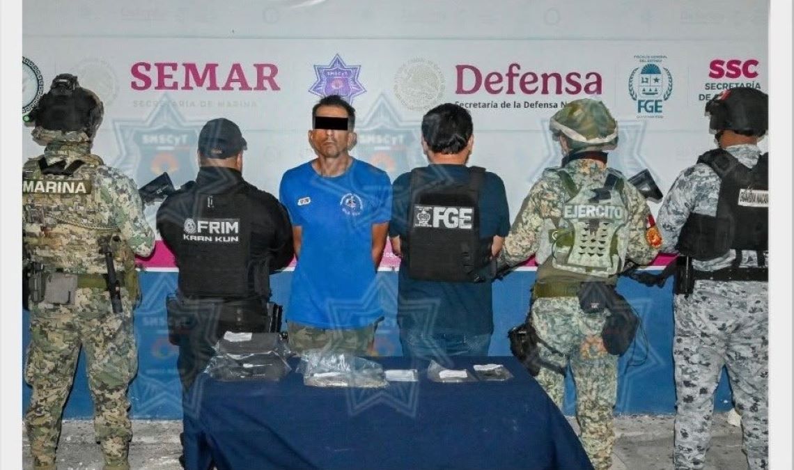 Operativo deriva en la detención de presunto narcomenudista en la Supermanzana 227 de Cancún