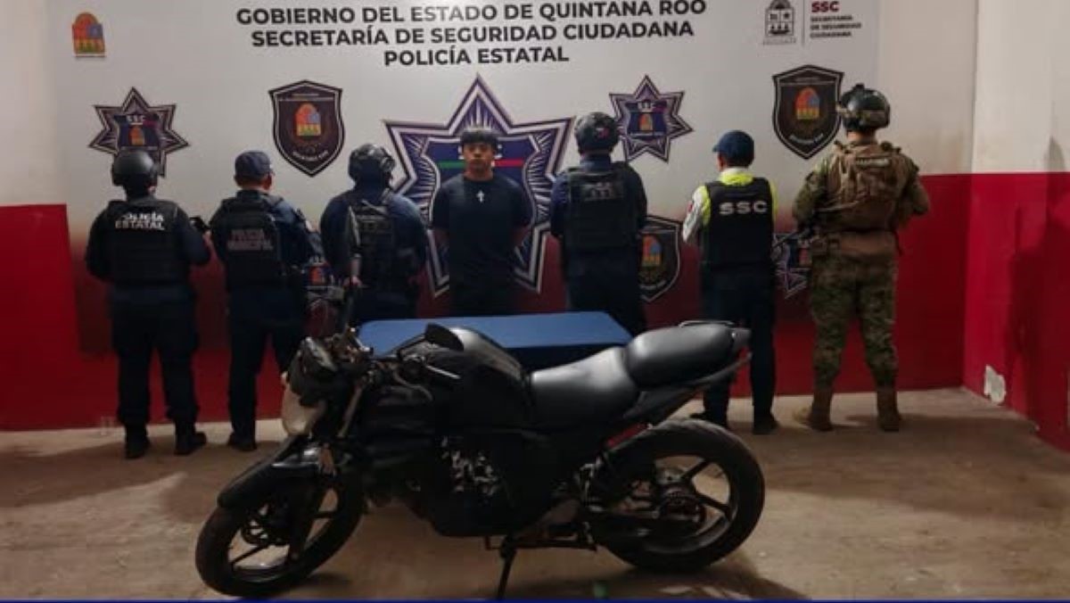 Recuperan motocicleta con reporte de robo en Chetumal; conductor queda bajo investigación
