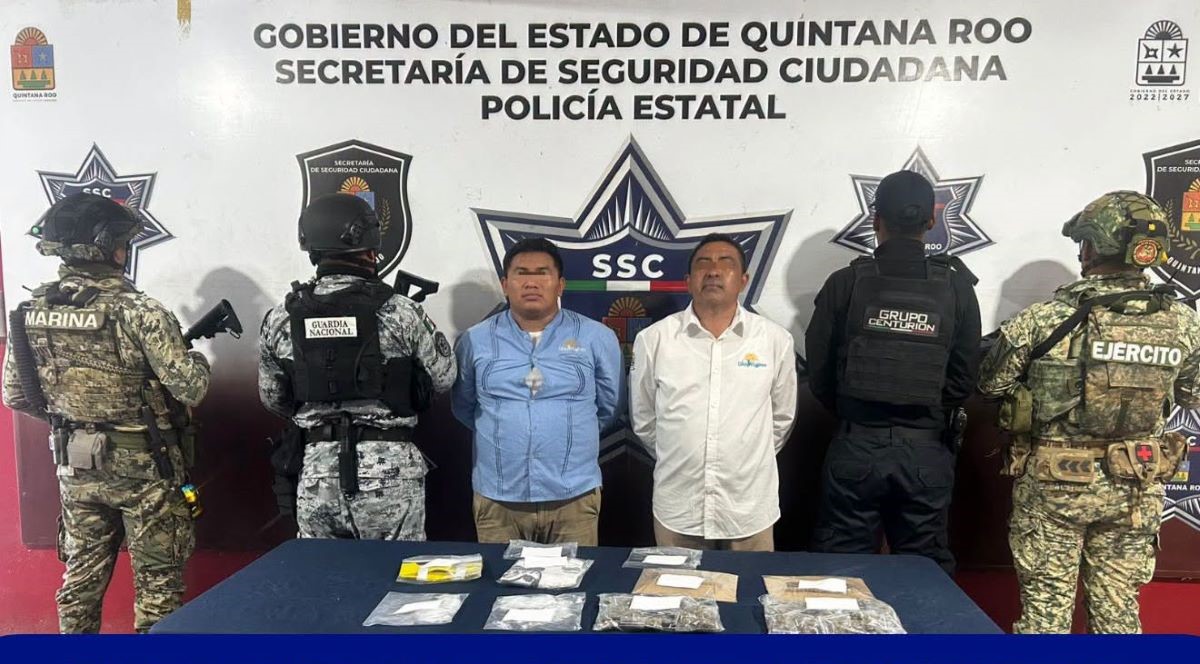 Capturan a dos presuntos integrantes de grupo delictivo en Costa Mujeres