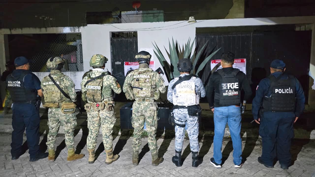 Aseguran 166 kilos de presunta marihuana en cateo a vivienda en Barrio Maya en Cancún