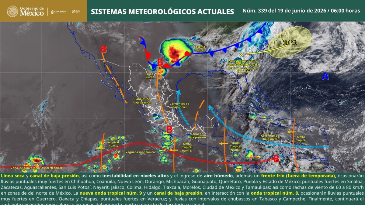 Pronóstico del clima en Quintana Roo para hoy viernes 19 de junio 2026