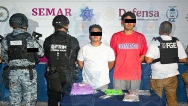Detienen a dos hombres durante operativo de seguridad en la Supermanzana 259 de Cancún