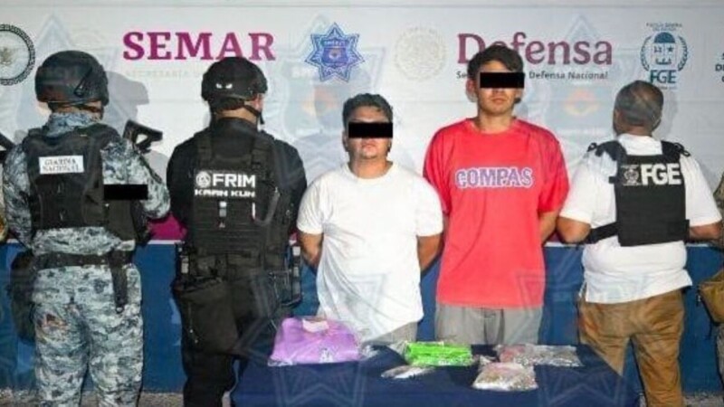 Detienen a dos hombres durante operativo de seguridad en la Supermanzana 259 de Cancún