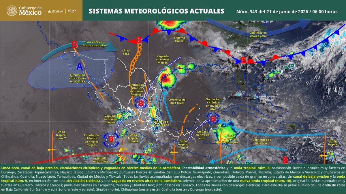 Pronóstico del clima en Quintana Roo para hoy domingo 21 de junio 2026
