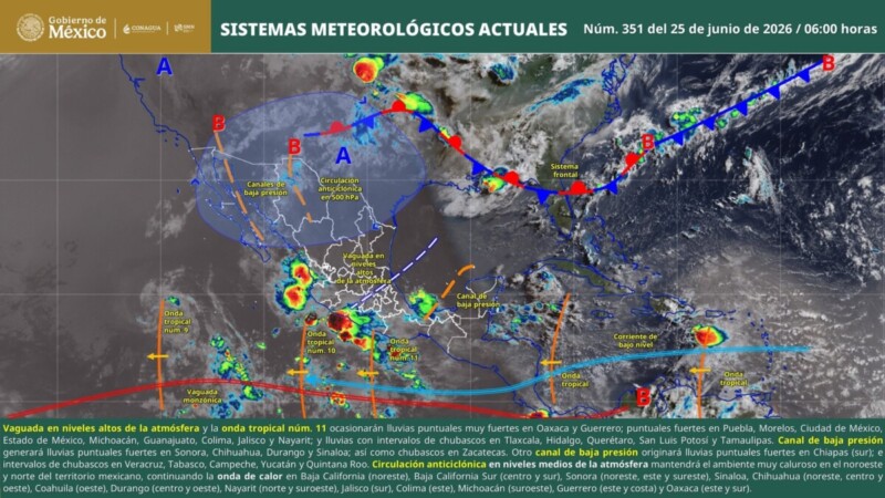 Pronóstico del clima en Quintana Roo para hoy jueves 25 de junio 2026