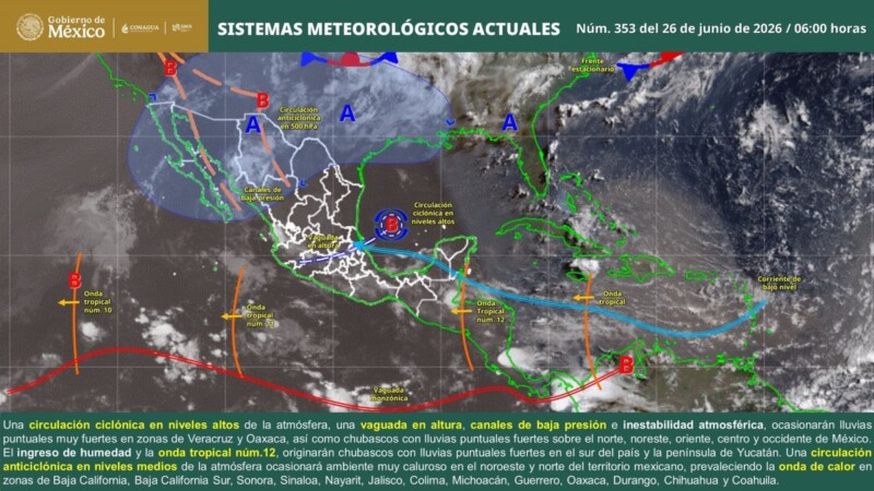 Pronóstico del clima en Quintana Roo para hoy viernes 26 de junio 2026