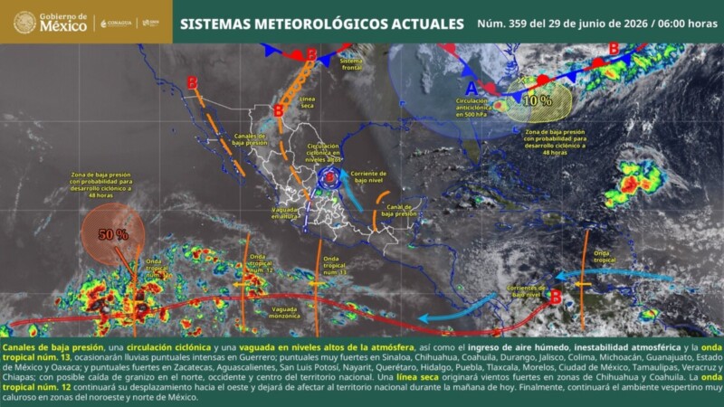 Pronóstico del clima en Quintana Roo para hoy lunes 29 de junio 2026