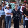 Supervisan Blanca Merari y Alicia Bárcena arribo de sargazo en Puerto Morelos
