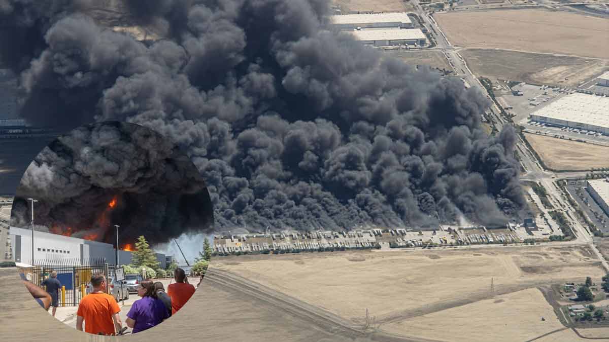 Incendio consume mega bodega de suministros médicos en California