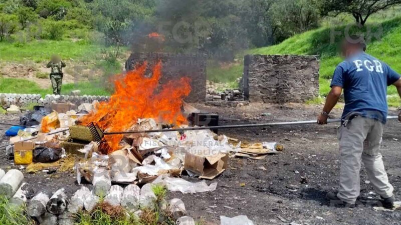 FGR destruye más de 405 kilos de droga vinculada a 52 investigaciones federales